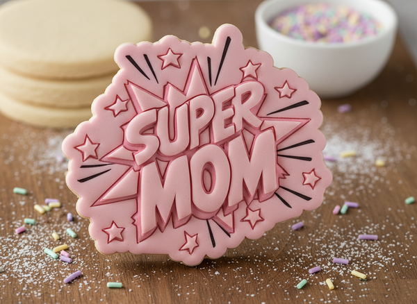 Koek stempel | Fondant embosser | Super mom