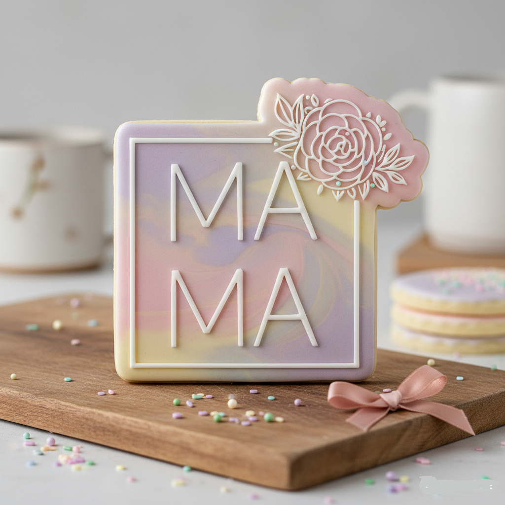 Koek stempel | Fondant embosser | Mama bloemen