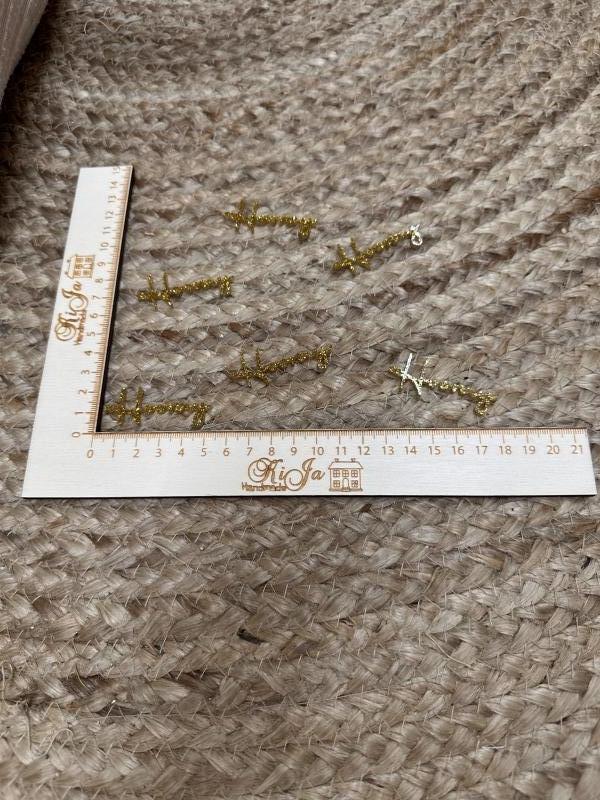 SALE Acryl Glitter goud hooray (6 stuks)