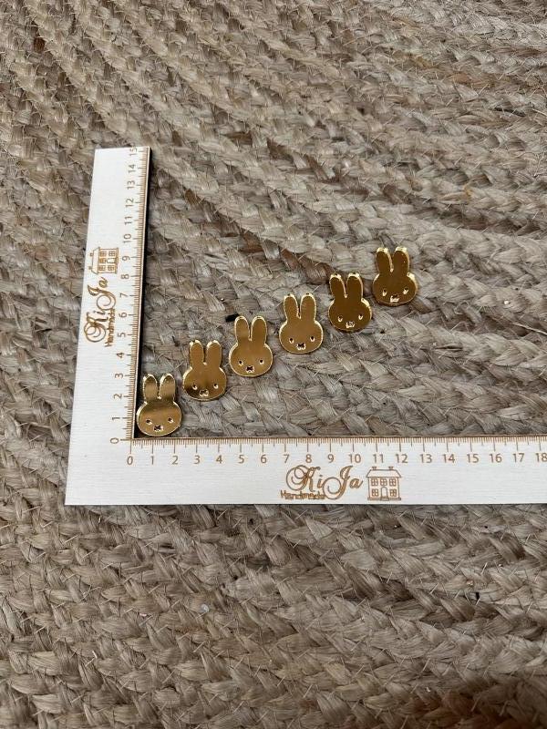 SALE Acryl goud nijntje (6 stuks)