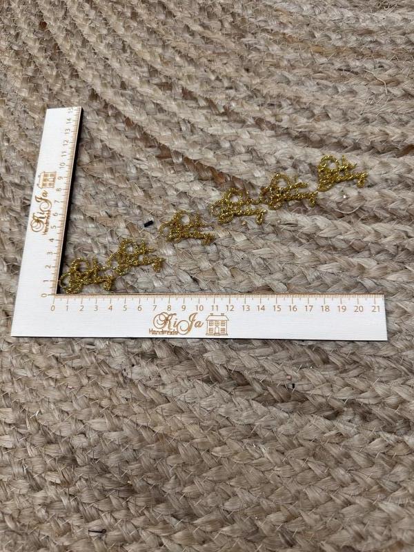 SALE Acryl glitter goud oh baby (6 stuks)