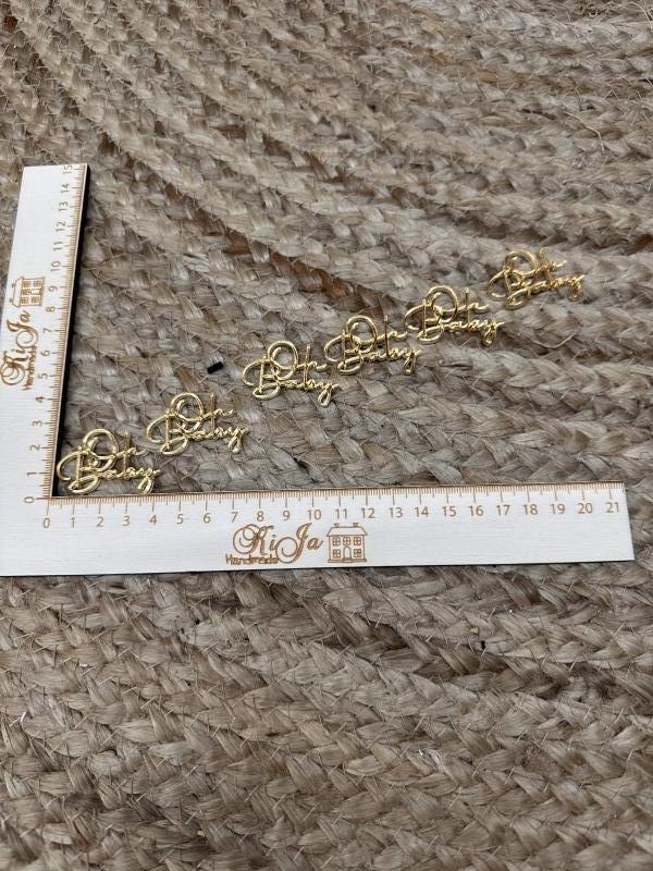 SALE Acryl goud oh baby (6 stuks)