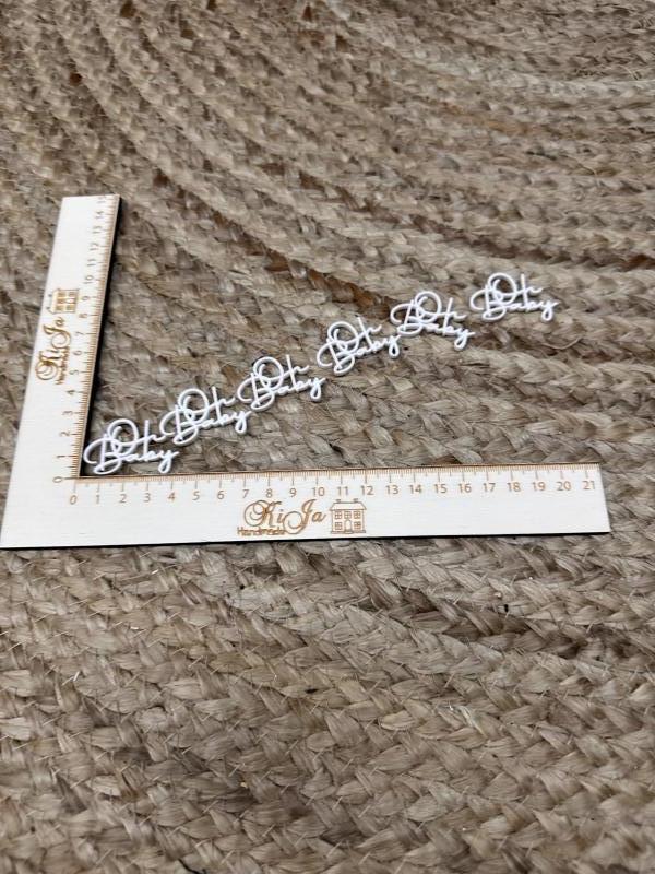 SALE Acryl wit oh baby (6 stuks)