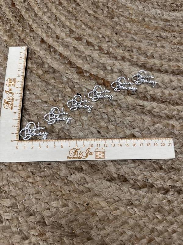 SALE Acryl zilver oh baby (6 stuks)