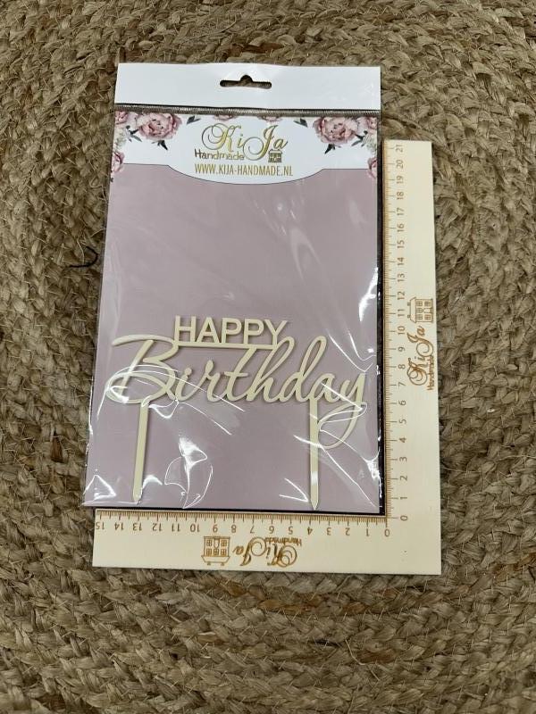 SALE Acryl  creme happy birthday
