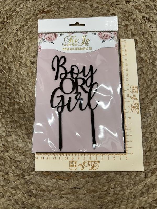 SALE Acryl zwart Boy or girl