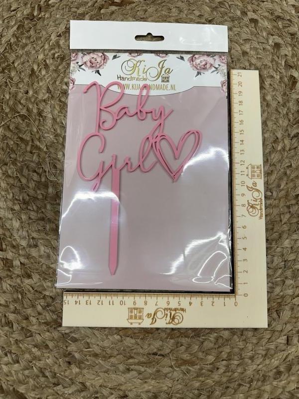 SALE Acryl  pastel roze baby girl