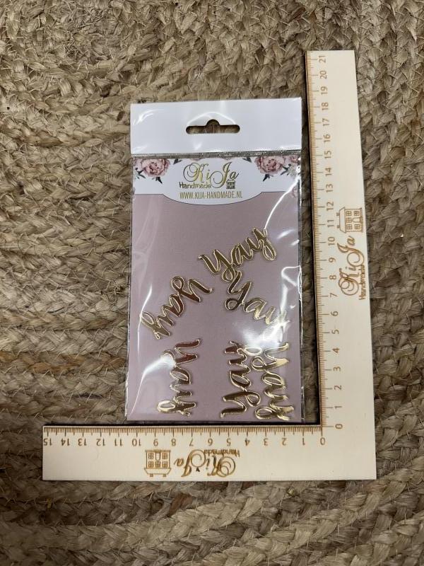 SALE Acryl goud Yay (6 stuks)