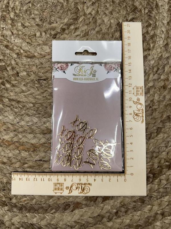SALE Acryl goud xoxo (6 stuks)