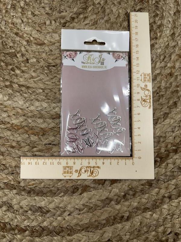 SALE Acryl zilver xoxo (6 stuks)