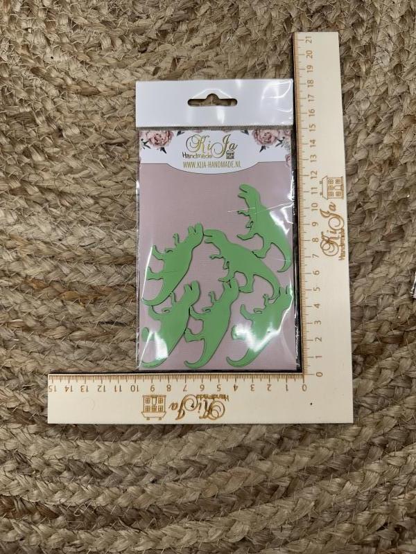 SALE 3d print groen dino (6 stuks)