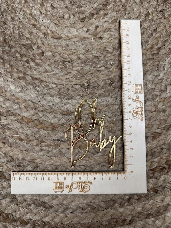 SALE Acryl goud oh baby