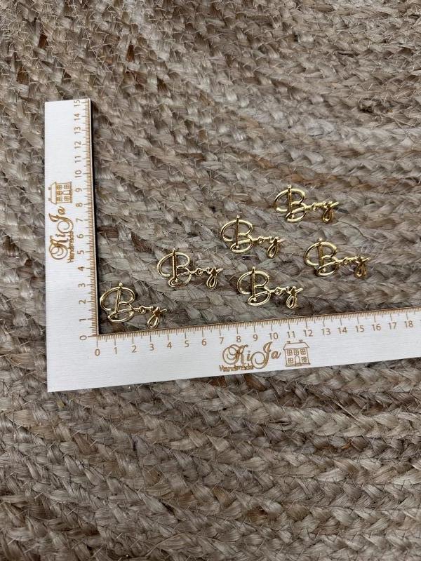 SALE Acryl goud Boy (6 stuks)