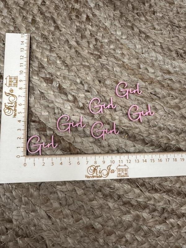 SALE Acryl pastel roze Girl (6 stuks)