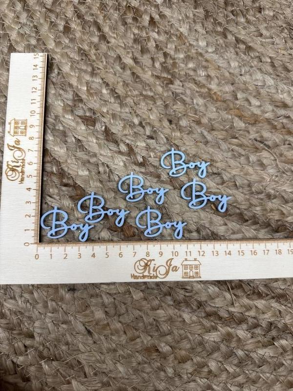 SALE Acryl pastel blauw boy (6 stuks)