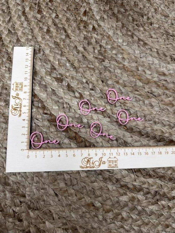 SALE Acryl pastel roze One (6 stuks)