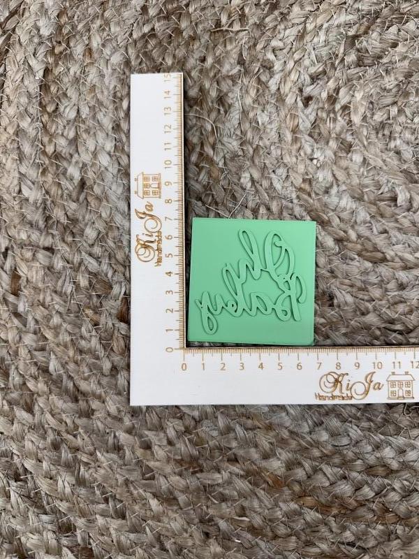 SALE Stempel 3d print Oh baby groen