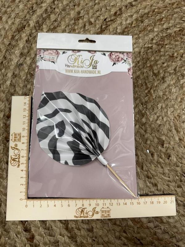 SALE Waaier rond zebra