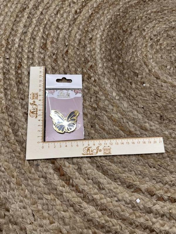 SALE Vlinders goud/groen (5 stuks)