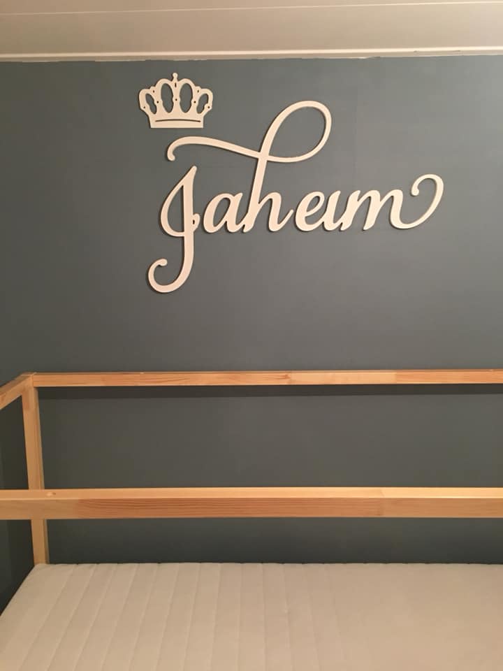 Houten decoratie kroon 1
