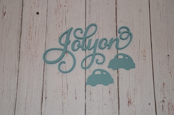Houten decoratie auto's