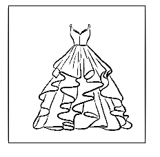 Koek fondant stempel Jurk