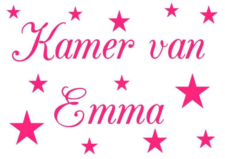 **Sticker sterren Kamer van Emma