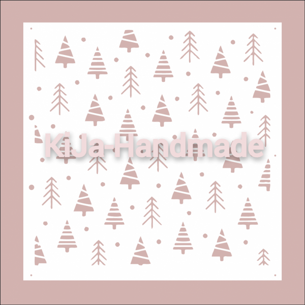 Stencil Kerstbomen 2