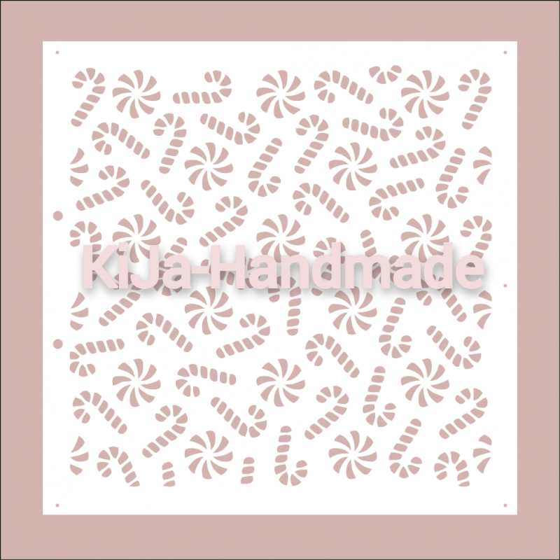 Stencil Kerst snoepjes