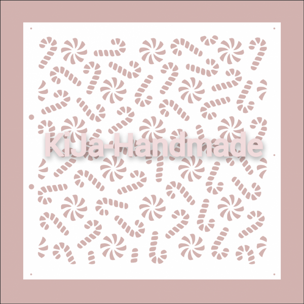 Stencil Kerst snoepjes