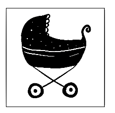 Koek fondant stempel Kinderwagen