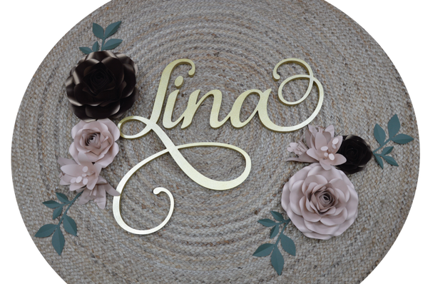 Paper flower set Meryem + Naam