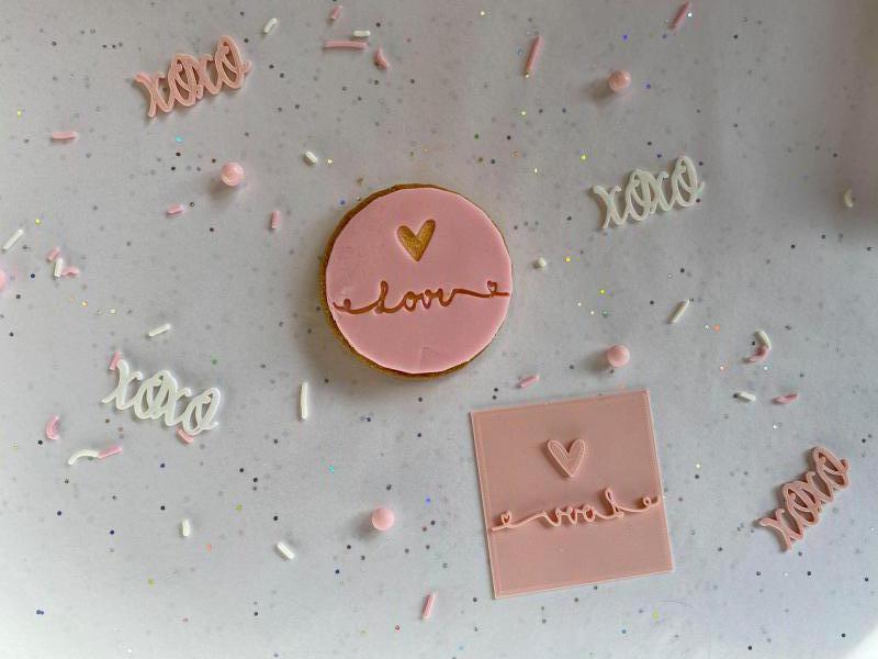 Koek fondant stempel Love