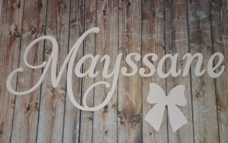 Houten decoratie strik