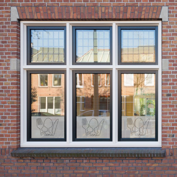 Raamfolie Menu