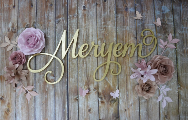 Paper flower set Meryem + Naam