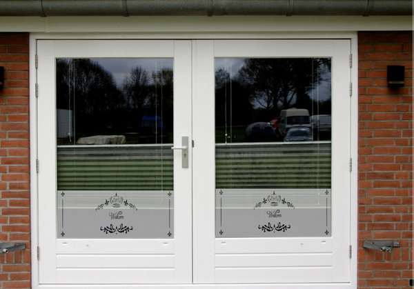 Raamfolie Horizontaal met kroon