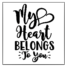 Koek fondant My heart belongs to you