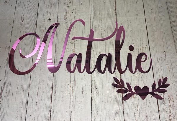 Acryl spiegel Kindernaam Sierlijk 5