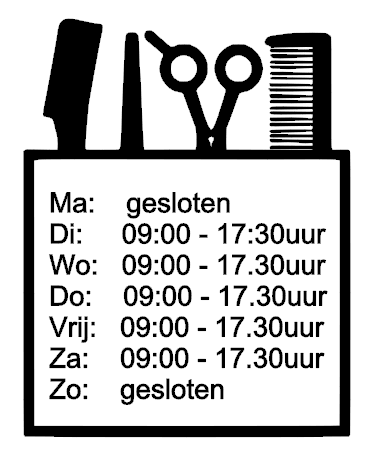 Openingstijden Kapsalon