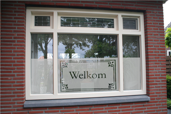 Raamfolie Ornament welkom