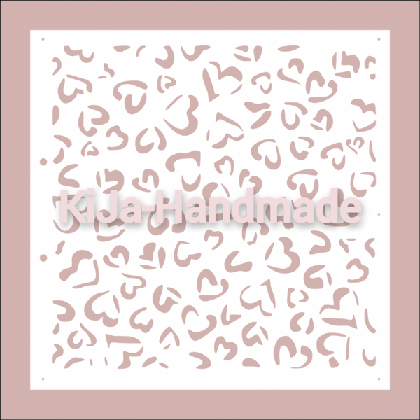Stencil Panterprint hartjes