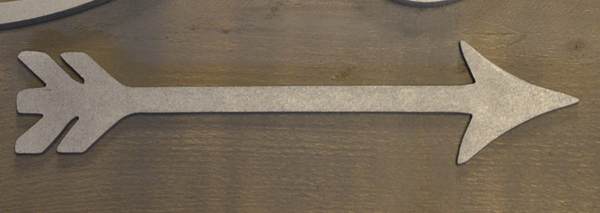 Houten decoratie pijl