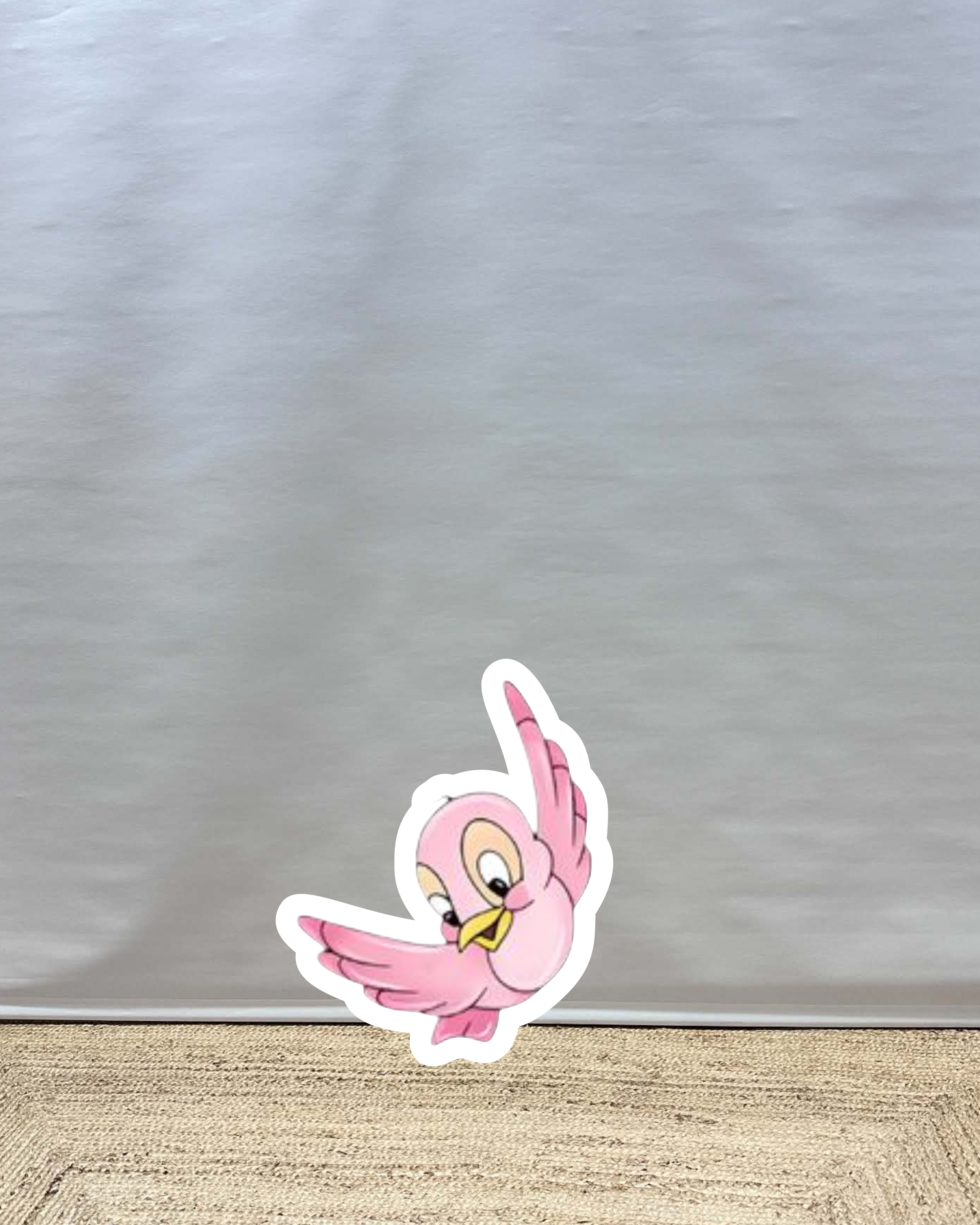 Bambi pink bird cut-out decoratie voor feest