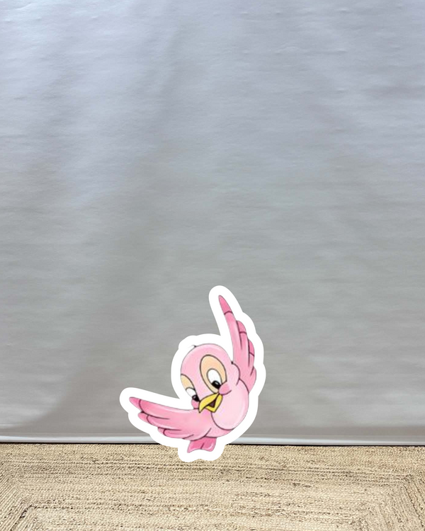 Bambi pink bird cut-out decoratie voor feest