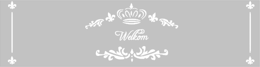 Raamfolie Horizontaal met kroon
