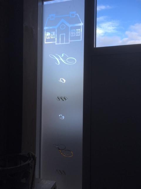 Raamfolie huisje 2 staand