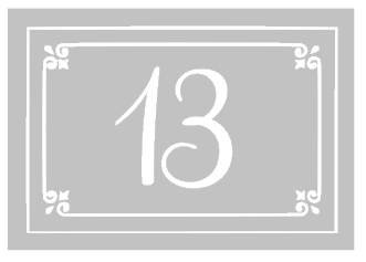 Raamfolie sierlijk met huisnummer