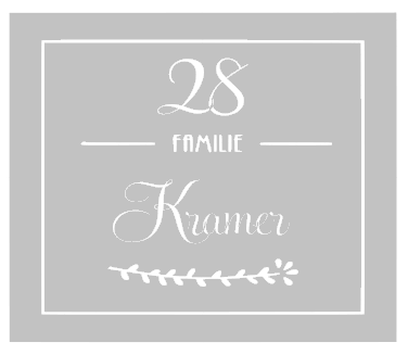 Raamfolie Familienaam & huisnummer met tak