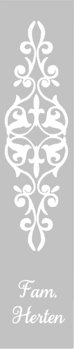 Raamfolie verticaal ornament met naam 2